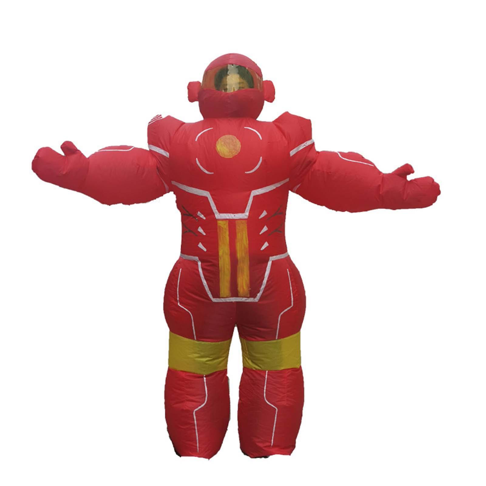 Cool Red Robot Inflatable Costume Lightweight Battery Powered Costume for Activity Party Stage
