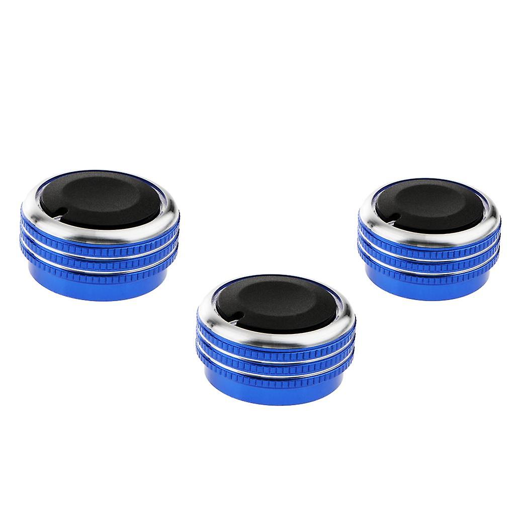 3 Pieces Air conditioner Knob Control Switch for Vela Vitz Vios blue