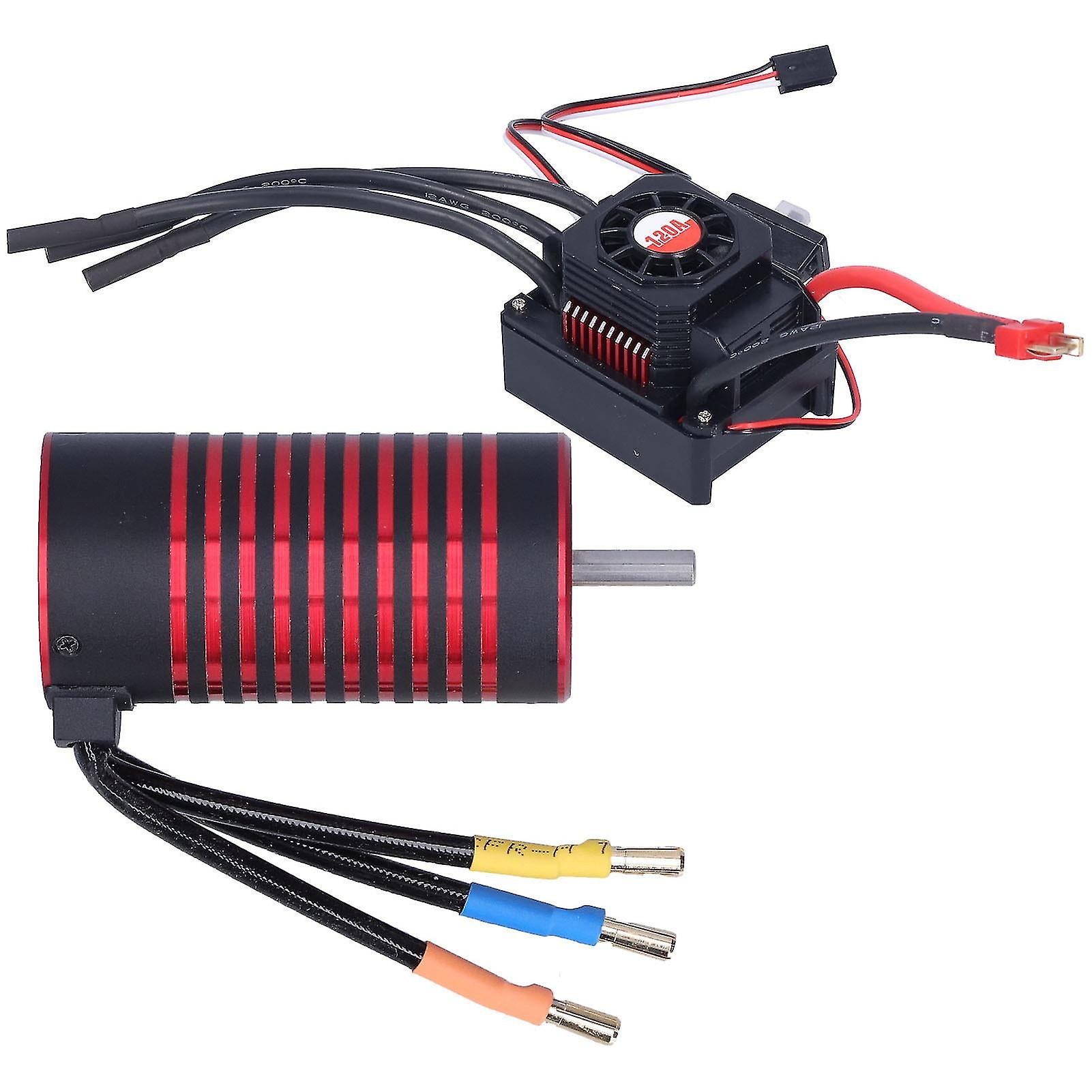 Rc 3670 1700kv Poles Brushless Motor With 120a Esc Set For 1/8 - Main Image