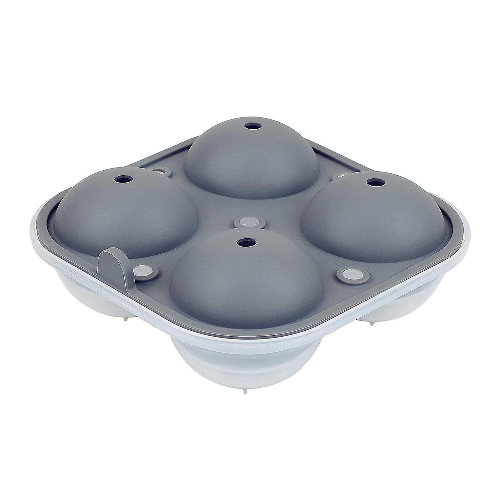 Ice Ball Marker Mould Kitchen Tools Ice Cube Tray for Drinks Jelly Making Round Gray
