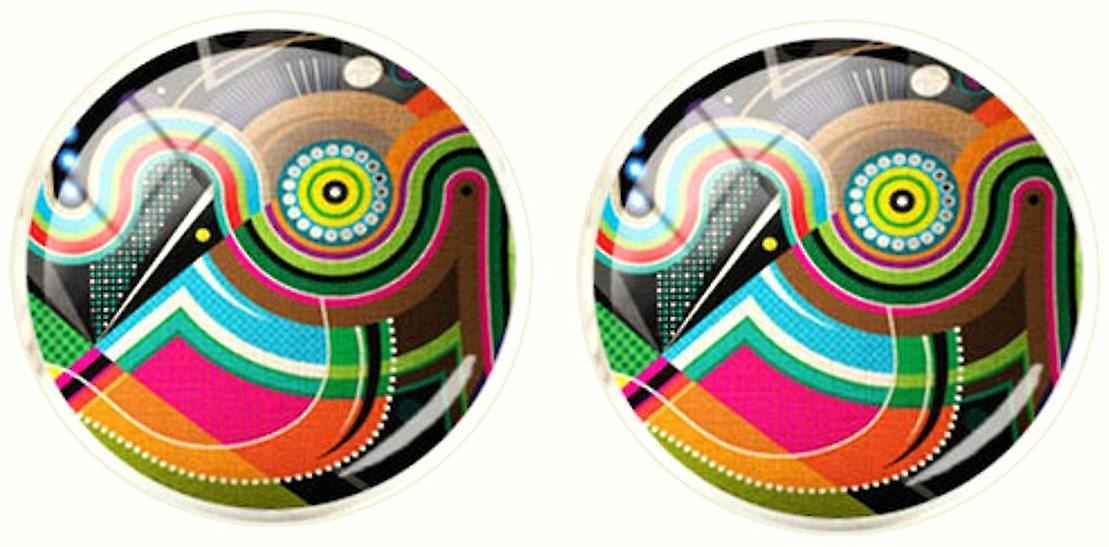 Bassin and Brown Geometric Swirl Cufflinks - Multi-colour