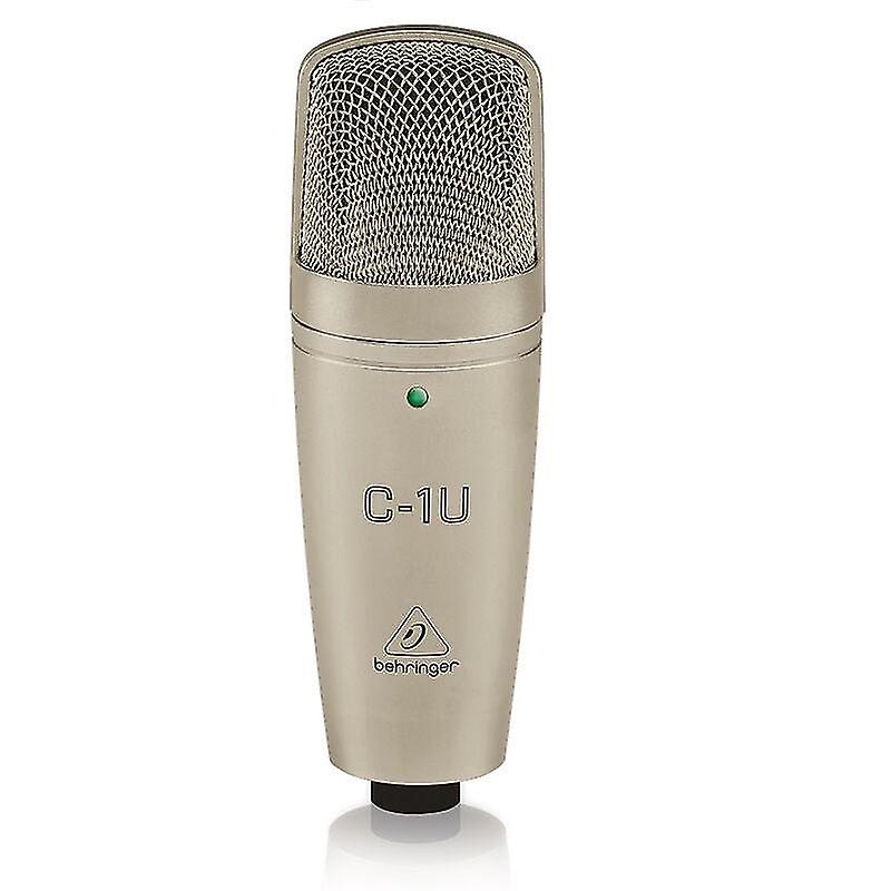Behringer C-1u Usb Studio Condenser Microphone With Swivel Mic Stand Mount For Digital Home Recording And Podcasting Enthusiasts
