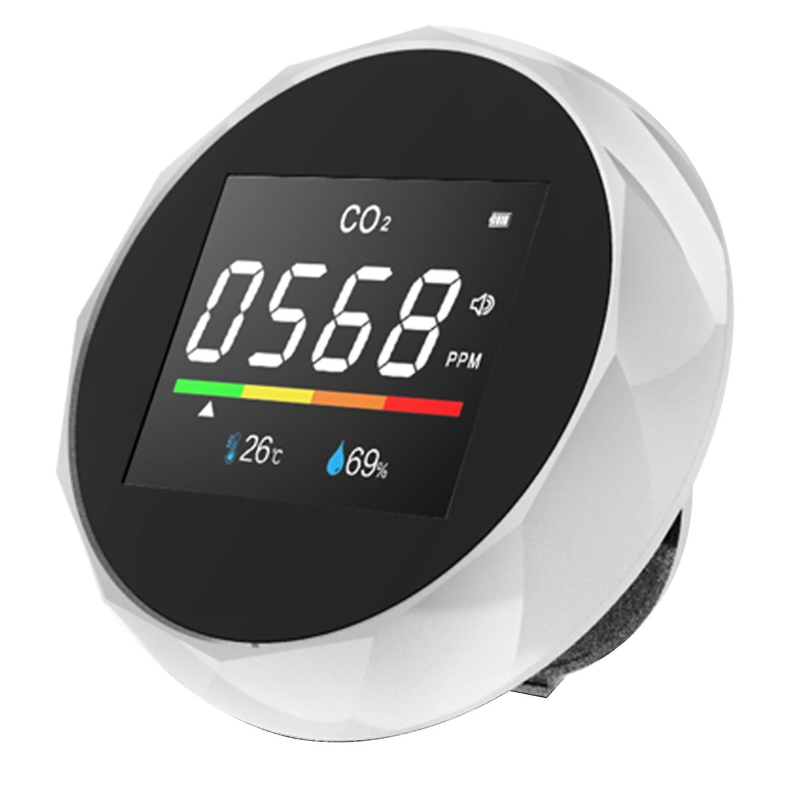 White 3 In 1 3 In 1 Carbon Dioxide Meter Temperature/humidity Air Quality Monitor Digital Co2 Detector Air Analyzer Accurate Tester Kit For Home Offic