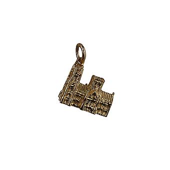 9ct Gold 13x18mm Westminster Abbey Pendant or Charm