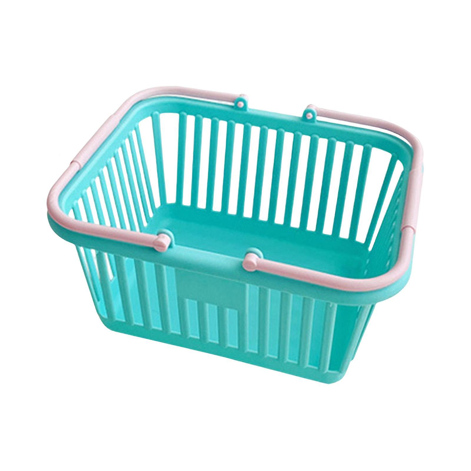 Small Storage Basket Round Storage Box Sundries Container for Home Desktop Pink