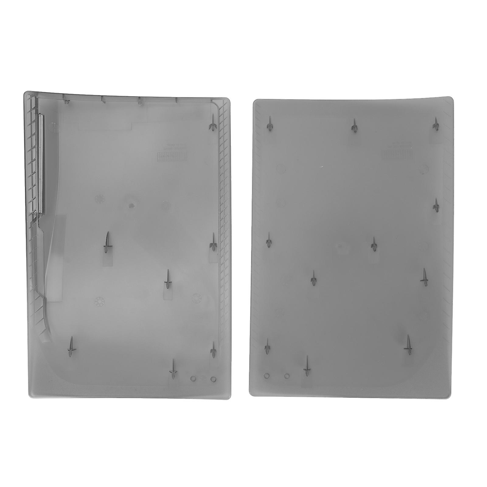 Game Console Front Plate Protective Scratch-Proof Dustproof Protective Matte Replacement Shell Panel for PS5 Transparent Black