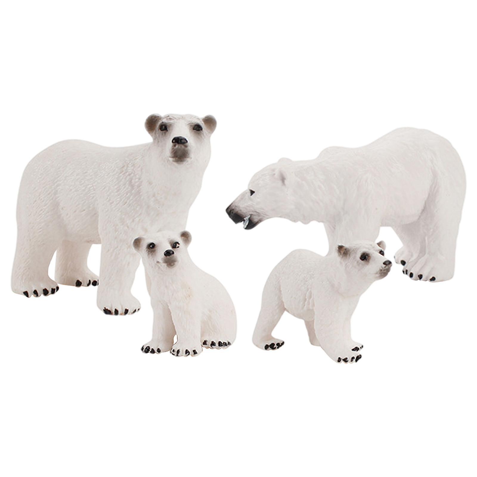 arktisk bjørn dyrefigurer model kage topper til fest favoriserer drenge piger 4stk