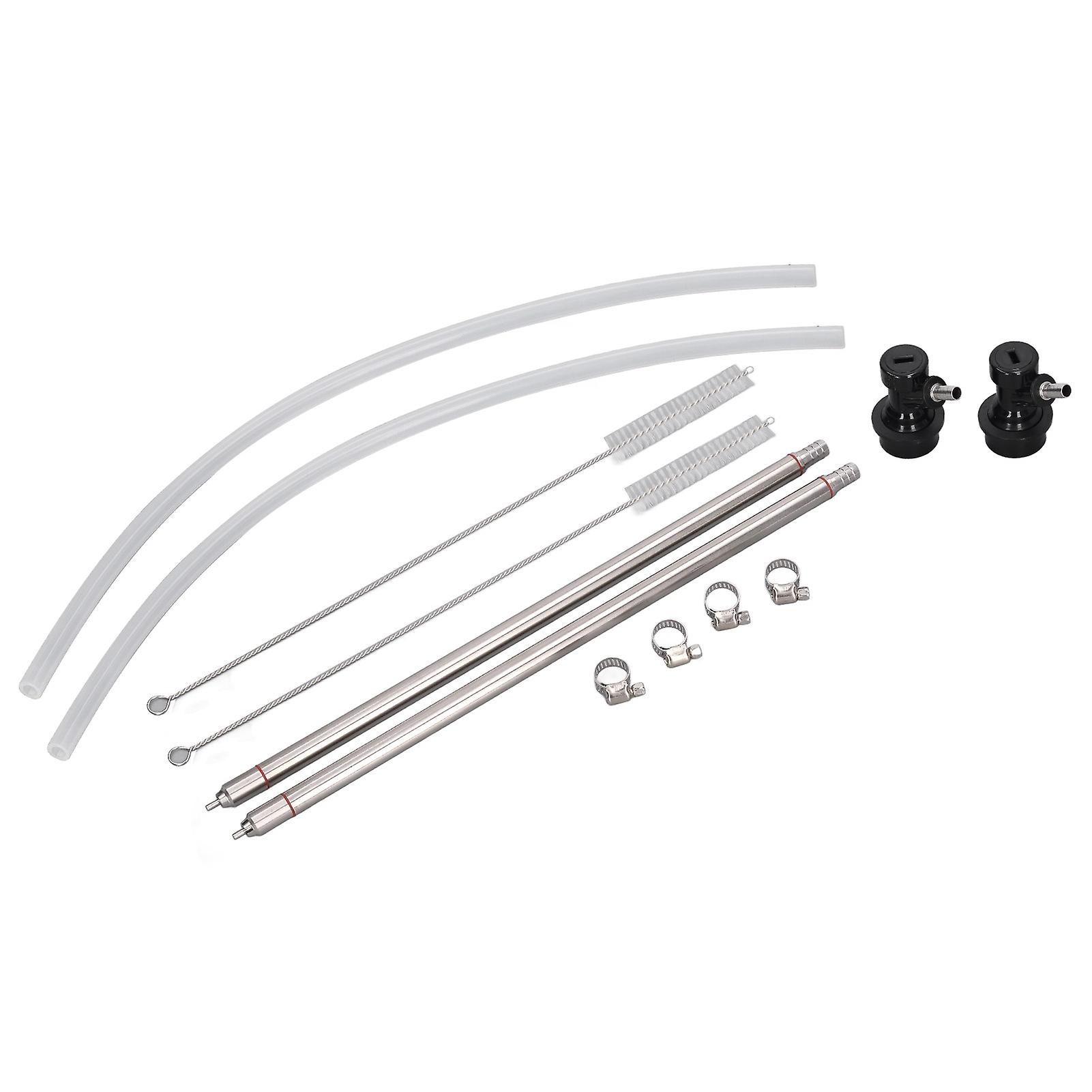 2 Sets Spring Loaded Beer Bottle Filler 304 Stainless Steel Craft Beer Bottling Stop Valve Filler