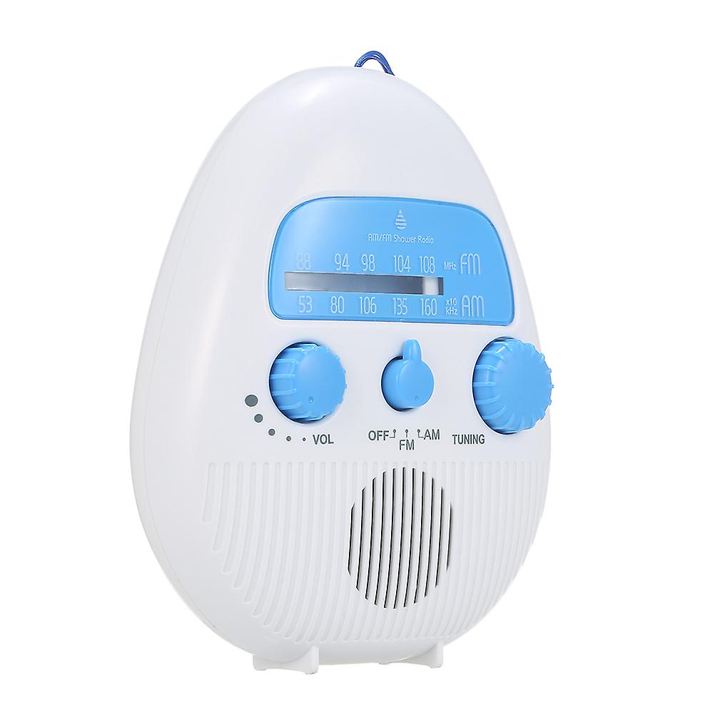 Mini Waterproof Shower Radio, Battery Powered Bath Radio, FM/AM Radio
