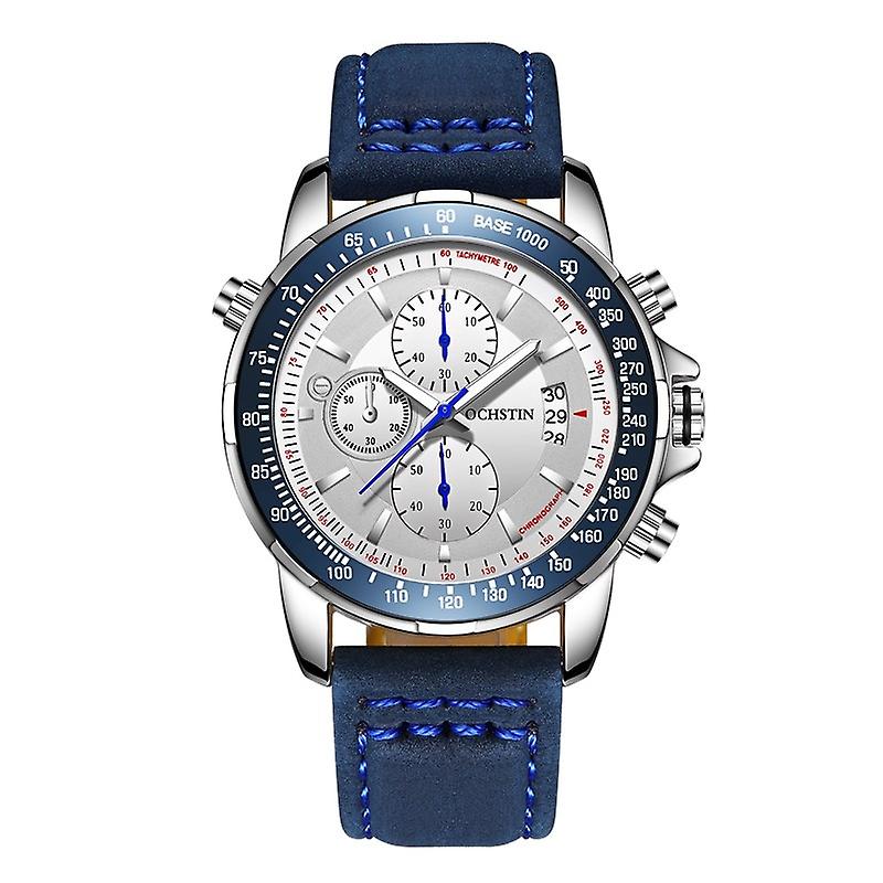 OCHSTIN 6125B Quartz Watch Night Light Waterproof Watch Timing Multi Function Men Watch(Blue)