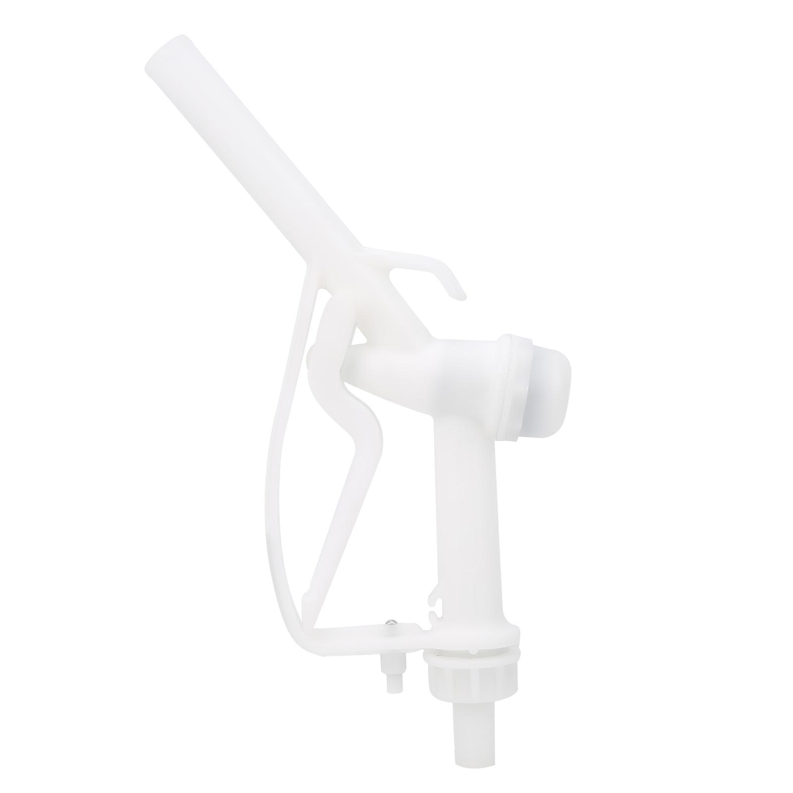 Qukaim Fuel Trigger Nozzle Fuel Gun Nozzle, Plastic Methanol Ethanol Filling Nozzle, Chemical Liquid Dispensing Tool, White, Fuel Transfer Nozzle,