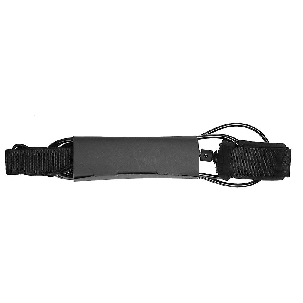 surfleash TPU 6ft 5.5mm Surf Ankle Leash With Hook and Loop Closure (black)