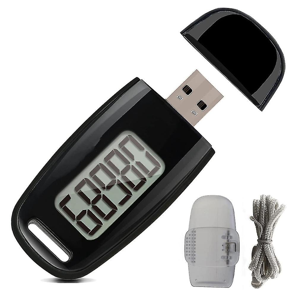 Simple Step Counter,walking 3d Pedometer With Rechargeable Battery,accurate Fitness Tracker,digital Pedometer,black