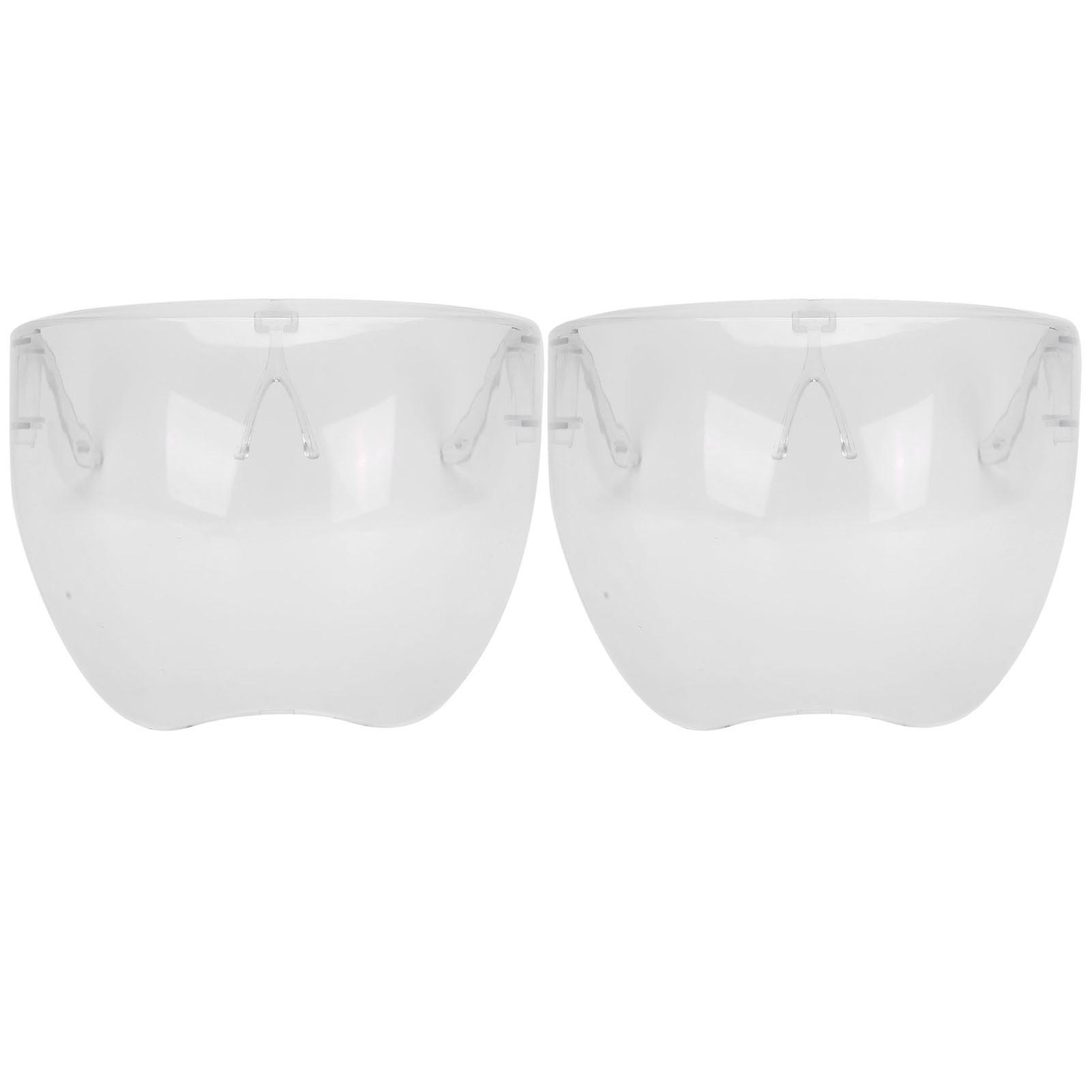 2PCS Adjustable Face Shield, Reusable with Scratch Resistant Polycarbonate Lens, High Definition Anti Fog Mask for All-Day Wear