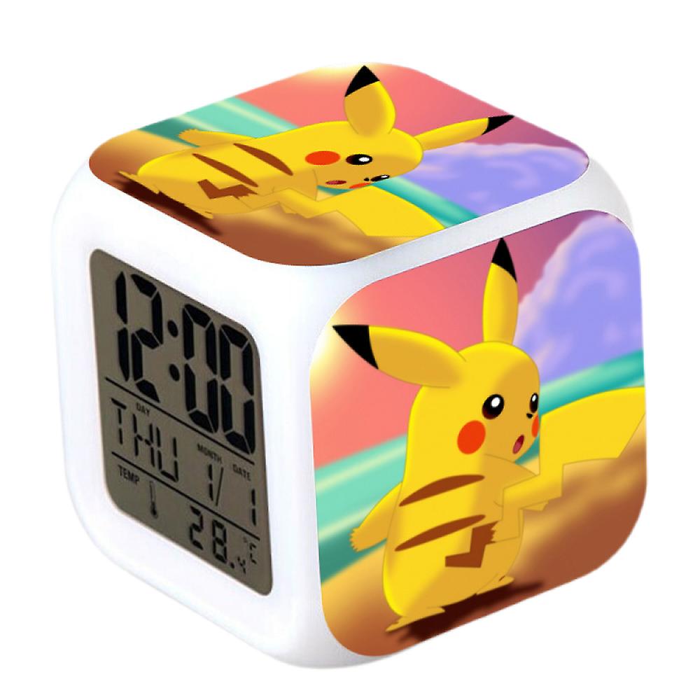 SQCLV Children's Electronic Alarm Clock, Colorful Square Alarm Clock