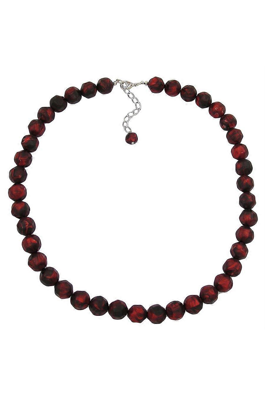 Necklace Baroque Beads 12mm Red-black 50cm - Gl02148
