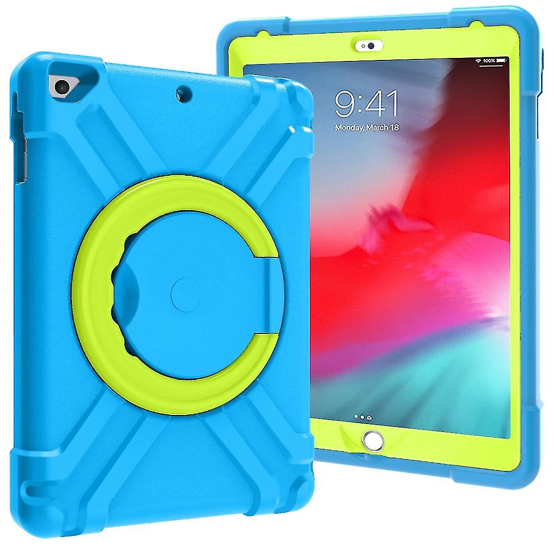 Eva + Pc Flat Protective Shell With 360  Rotating Bracket For Ipad Air/air2/pro9.7 Blue Grass Green