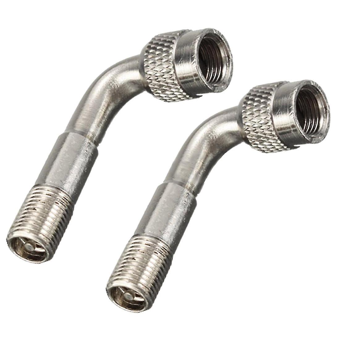 2 Tyre Valve Extension Adaptor Motorcycle Car Tire Stem Extender 90 Degree Angle