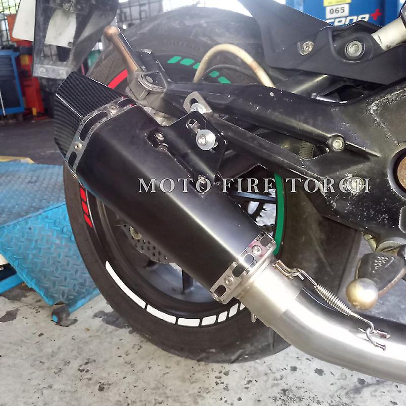 Motorrad Auspuff anlage modifizierter Schall dämpfer mit Mittel verbindungs rohr db Killer Slip auf für benelli tnt300 bj300 bn302 tnt 300