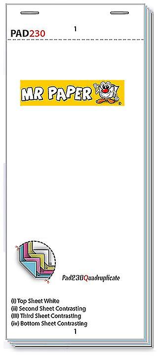 Restaurant Pads / Waiter Order Pads - 4 Ply Multicoloured