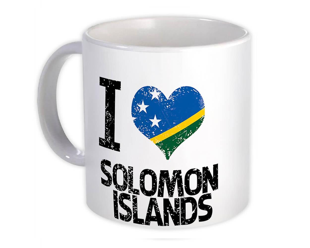 Presentmugg: Jag älskar Solomon Islands Heart
