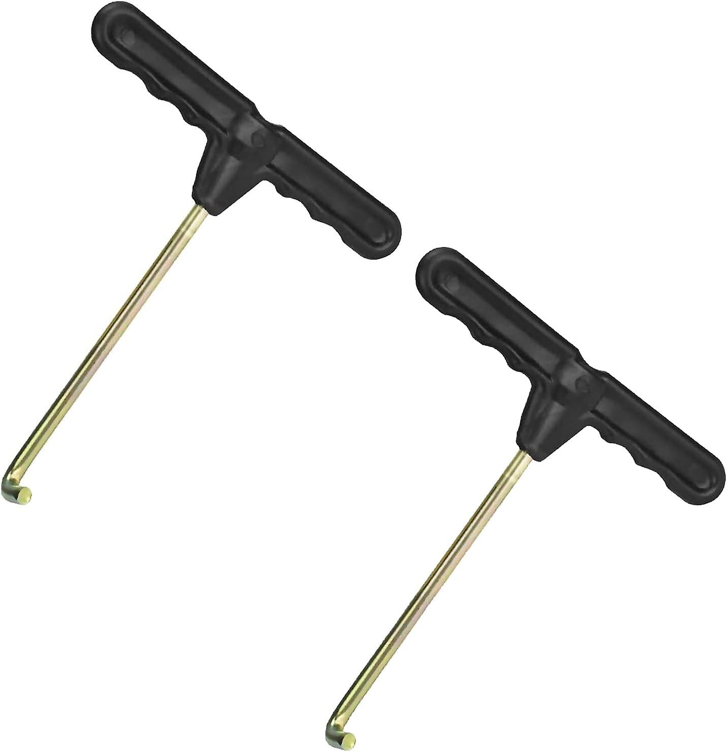 Trampoline Spring Traction Tools Metal T Hook, Tent Hand Tool, Exhaust Spring Hook, Trampoline Accessory, for Tent Trampoline Spring Traction Tool, 2