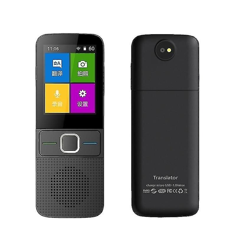 Black T10 Smart Voice Translator 14 Countries Offline 13 8 Languages Wifi Photo Smart Voice Translat