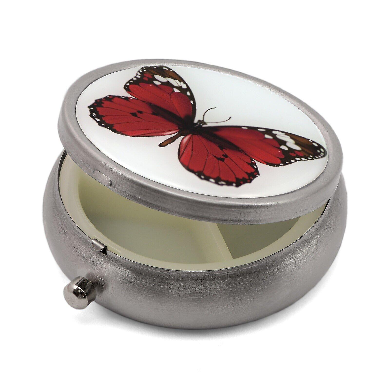 Pill Box with Butterfly Print - 50.25