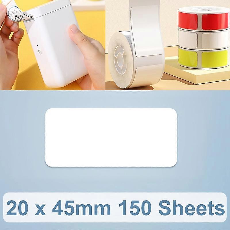 Thermal Paper Tag For NiiMbot D101 20 x 45mm 150 Sheets White