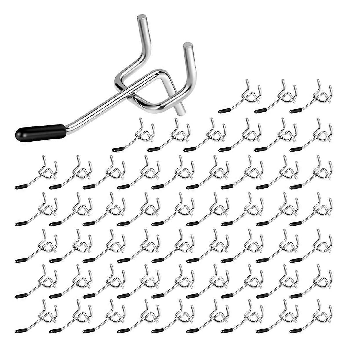 Pegboard Hooks 55 Pack 2 Inches, Peg Board Hooks for Hanging, Fit 1/4inch Peg Board Organizer Acces