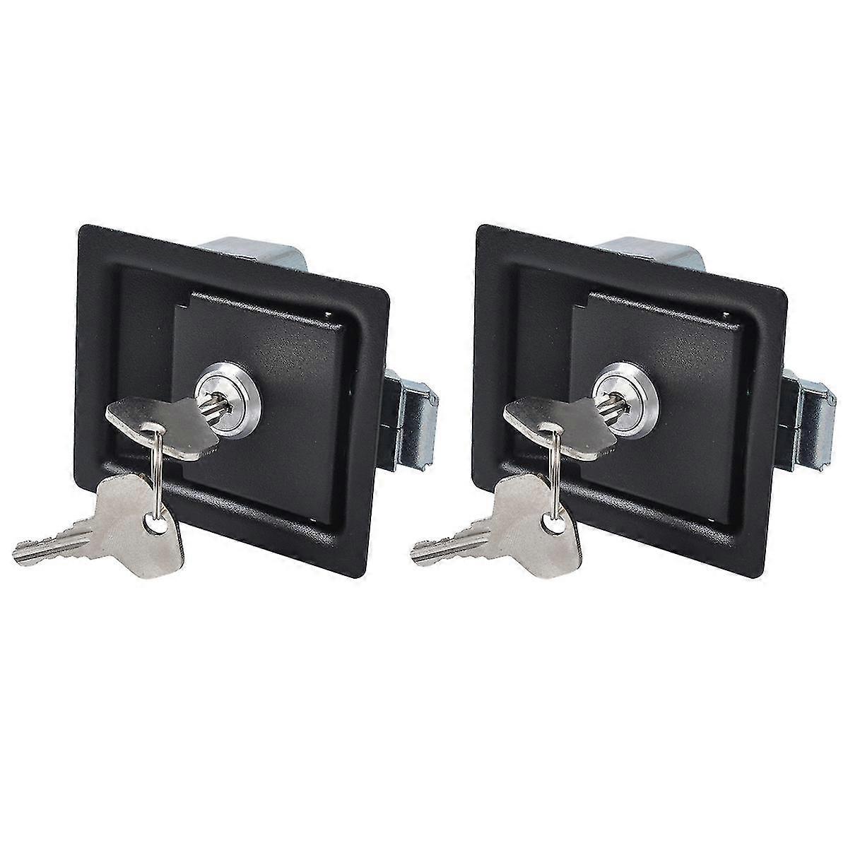 2pcs Trailer Tool Box Locks Door Paddle Handle Latch Anti-theft Paddle Locks For Rv Truck Trailer