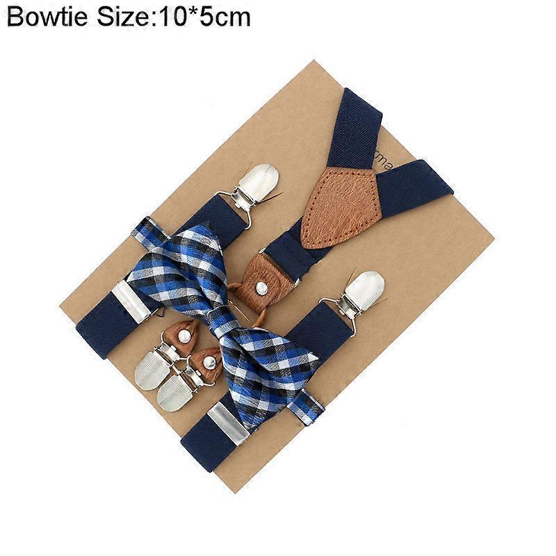 Pojkar Bröllop Tillbehör Hängslen Perfekt Match Justerbar Ädel Mönster Fluga Set Matchande Kläder