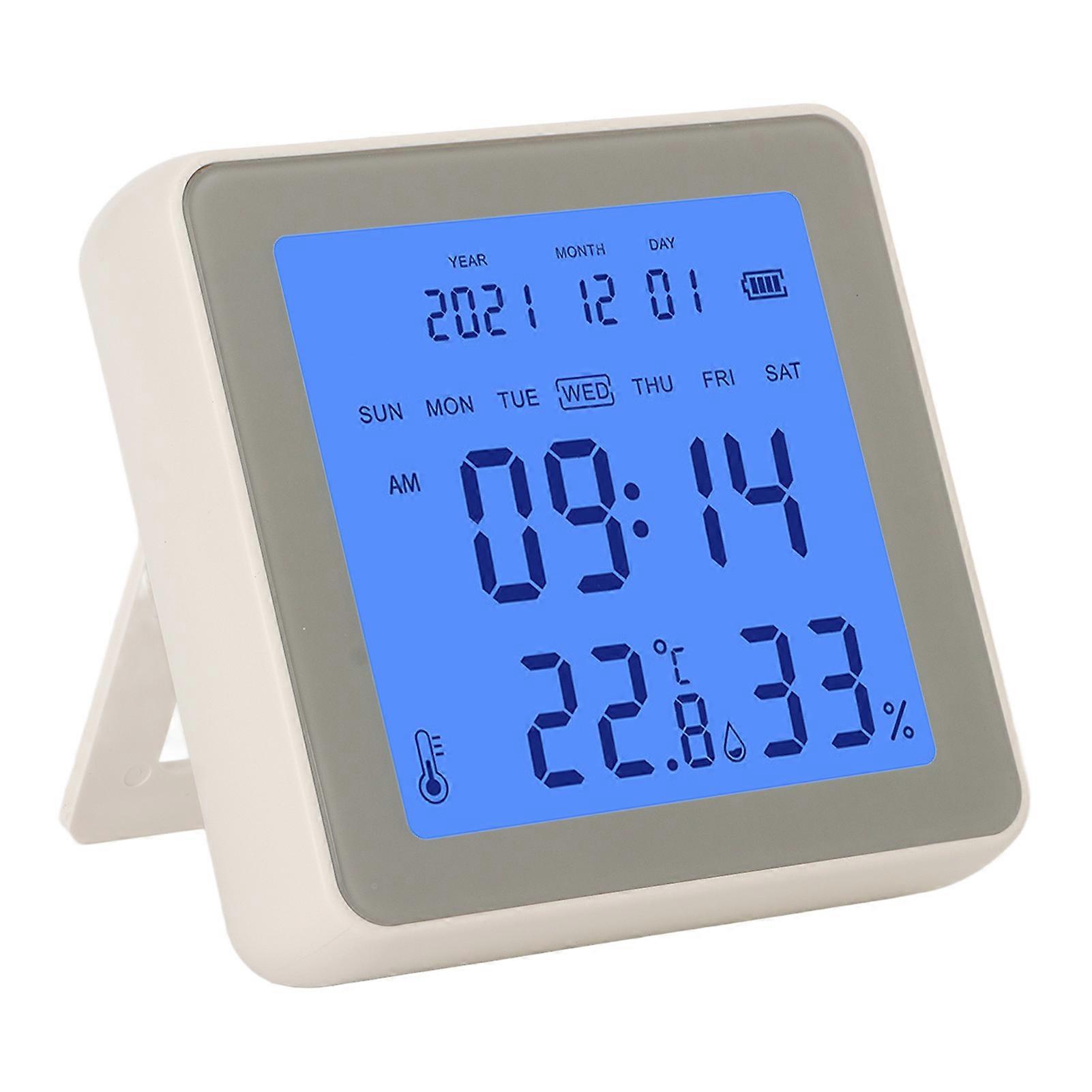 3.2in LCD Screen Smart Temperature Humidity Sensor Low Power Consumption Monitor for Bedroom Hotel For ZigBee 3.0 Type