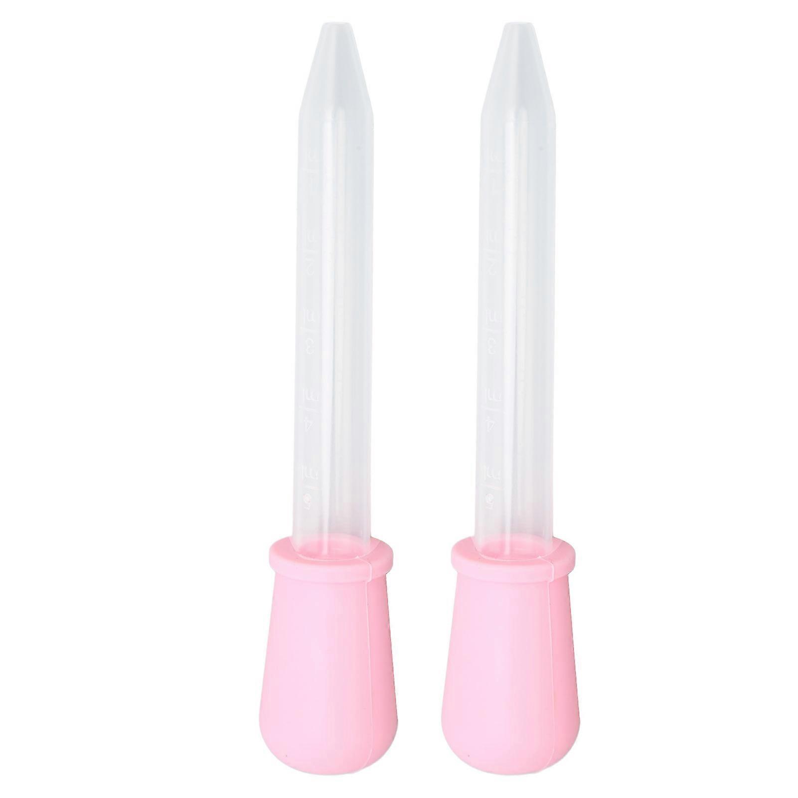 2pcs Multifunctional Transfer Pipette Silicone Calibrated Liquid Dropper For Laboratory Diy Artpink
