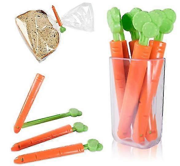 Gulrotposeklips for mat 10 stk Tette klips plastklips for oppbevaring av mat