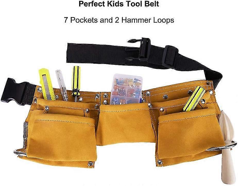 Multi-pockets Kids Tool Belt, Children's Leather Tool Belt Construction ...