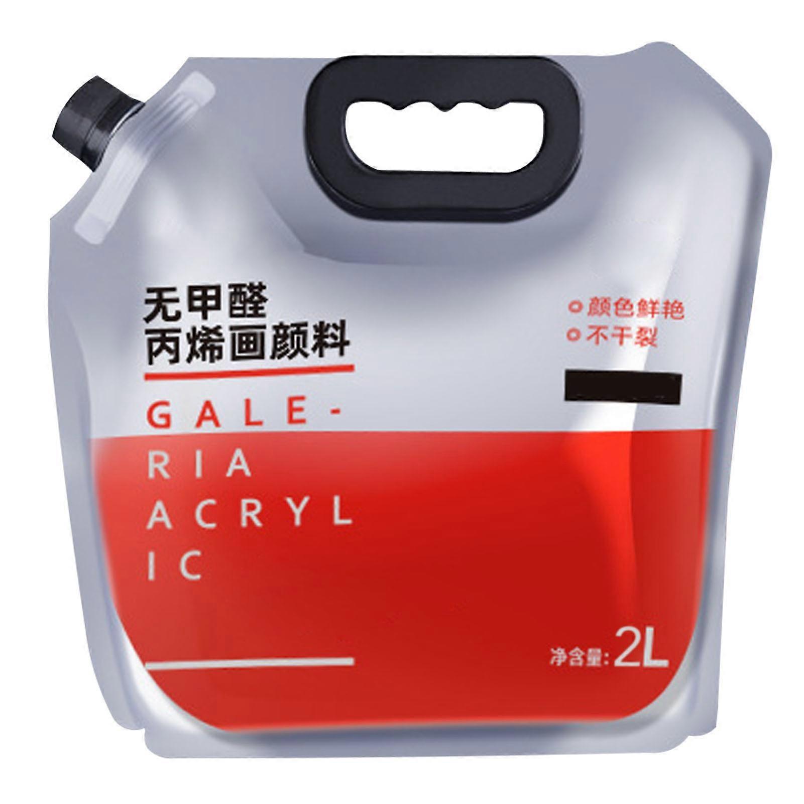 Vernice acrilica Crema solare impermeabile Vernice acrilica di grande capacità Vernice acrilica portatile multiuso Vermiglio 2L (circa 2,4 kg / 5,3 libbre) YEMAA