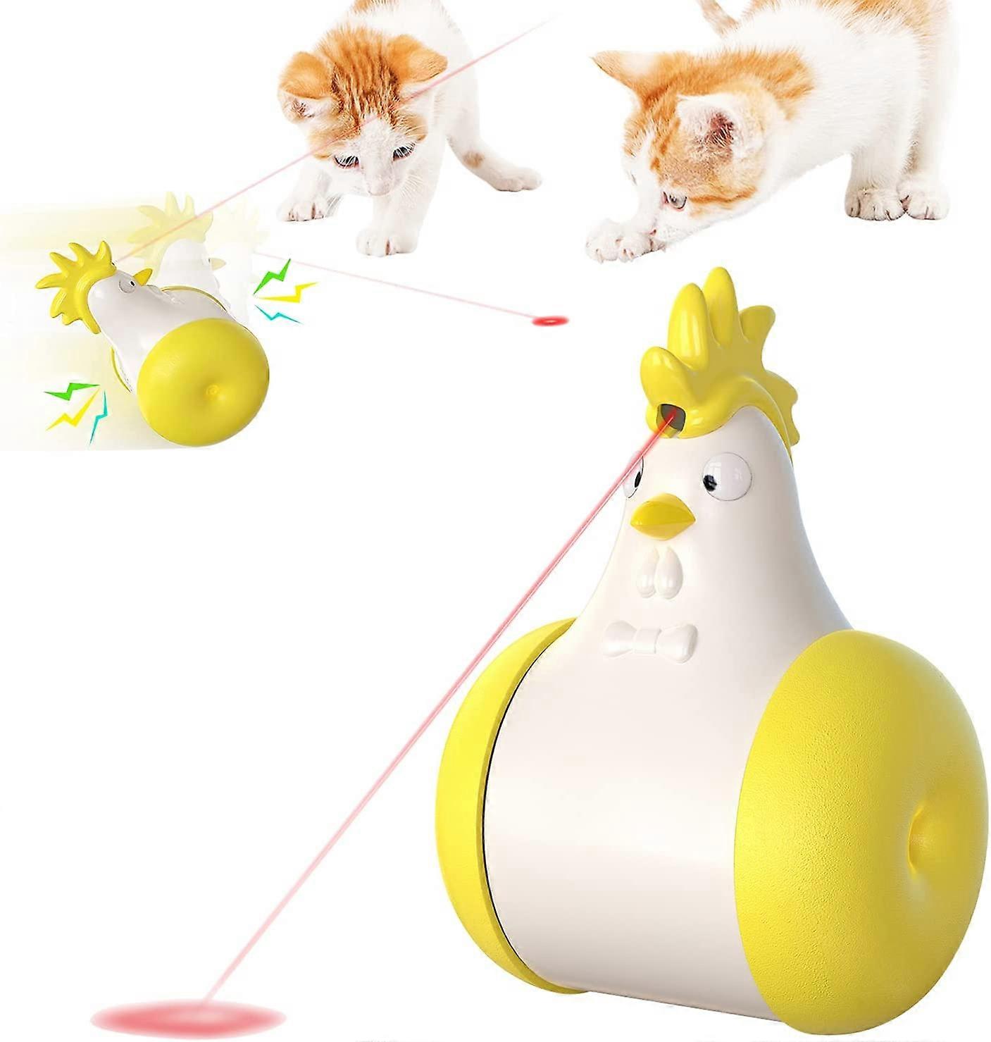 YellowCat Toy Toys Interactive Multifunctional Electric Balance Automatic Laser Rotating Tumbler with Infrared Calling Device