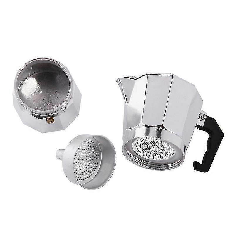 Aluminium Mocha Coffee Pot Tea Pot European Style Coffee Maker Octagonal Coffee Percolator (6cup, 300ml)