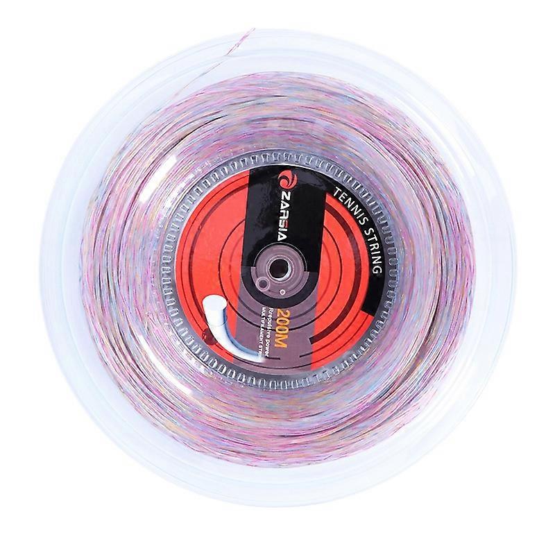1 Reel 1.35mm Synthetic Flash Nylon Rainbow Tennis String Soft Feeling Tennis Racket Strings(200M