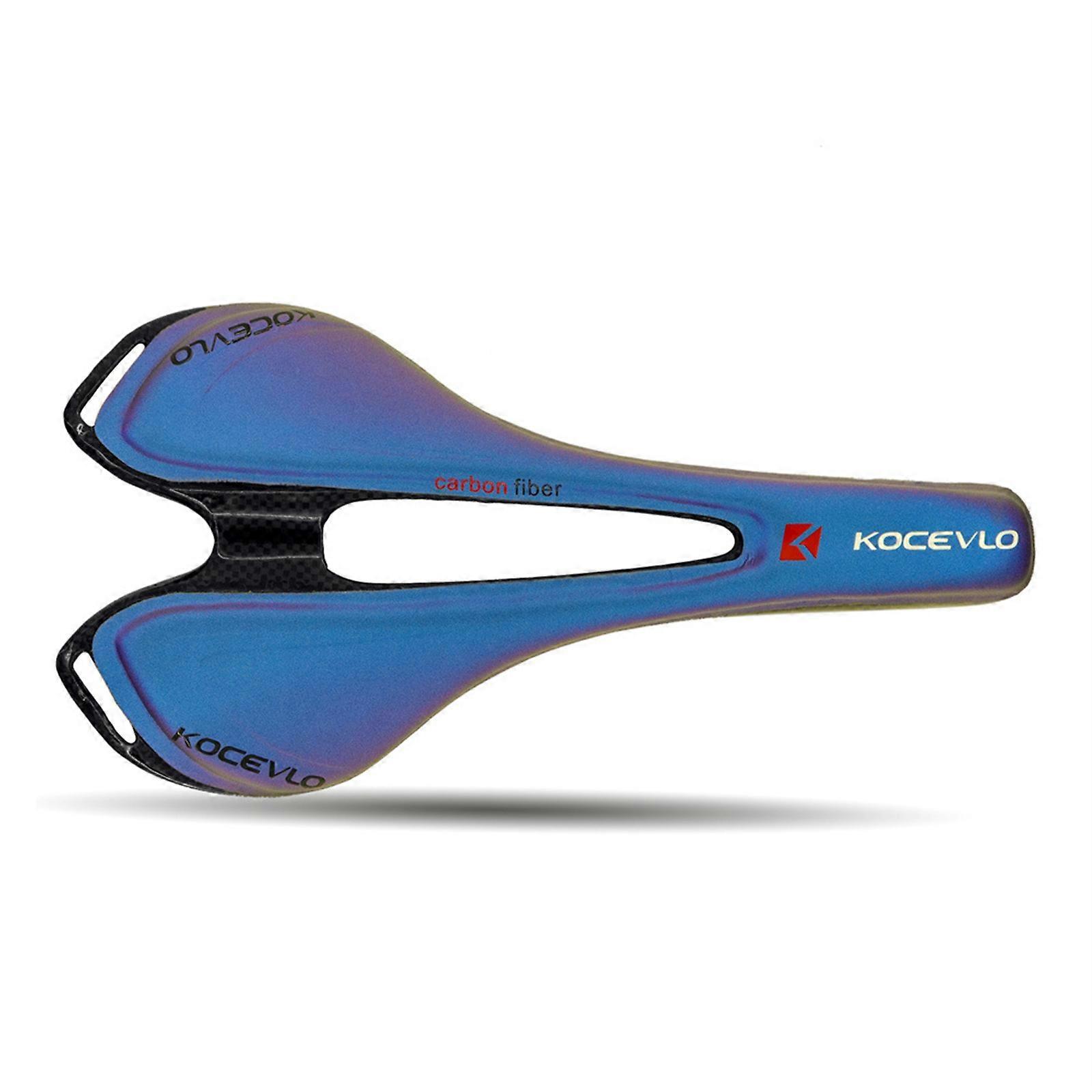 Leather Carbon Fiber Bike Saddle with Hollow Seat & Carbon Rails for MTB/Road Bikes