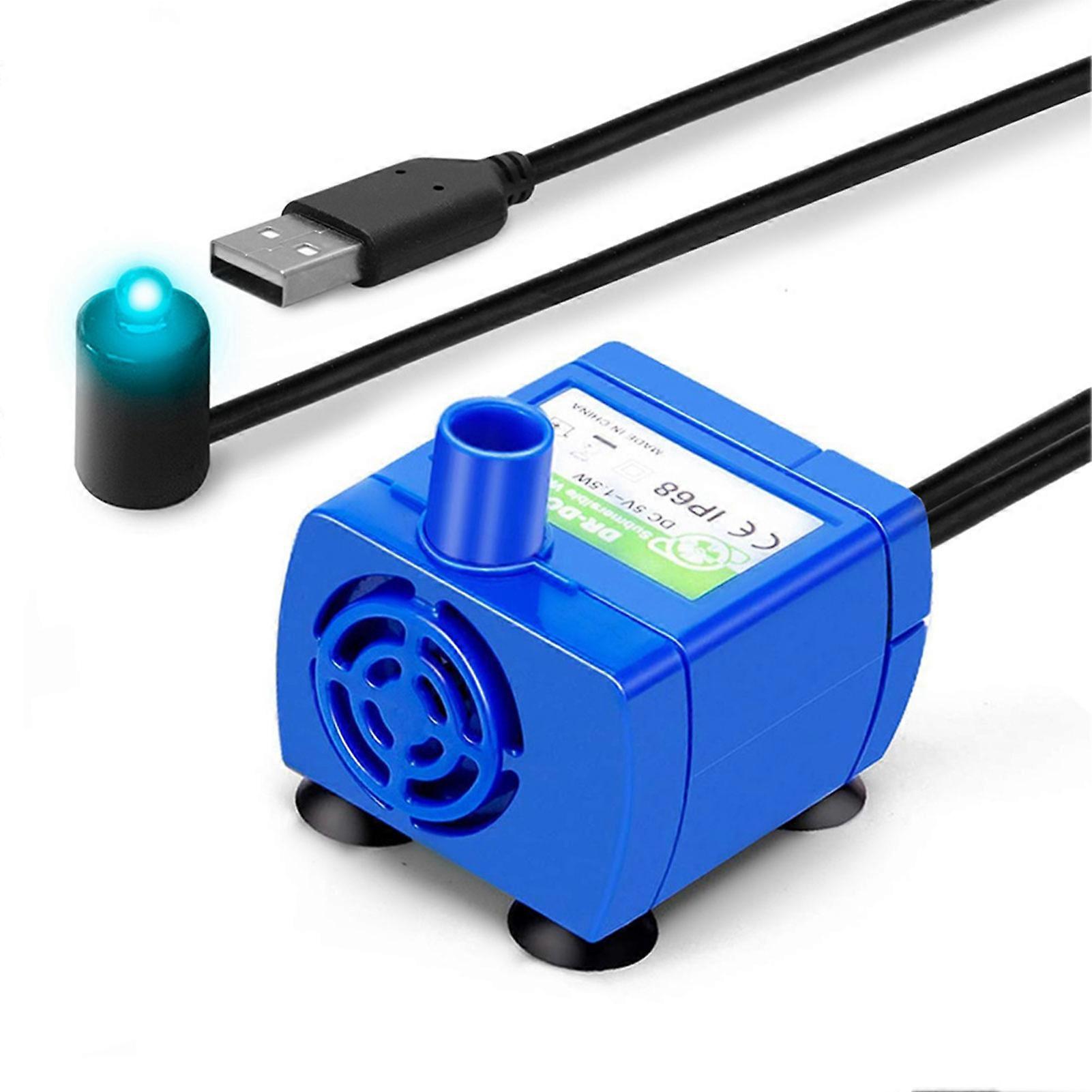 Pet Water Fountain Pump Ultra Quie DR-DC160 Motor Replacement Pump for Round/Cubic/Flower Cap Cat Fountain