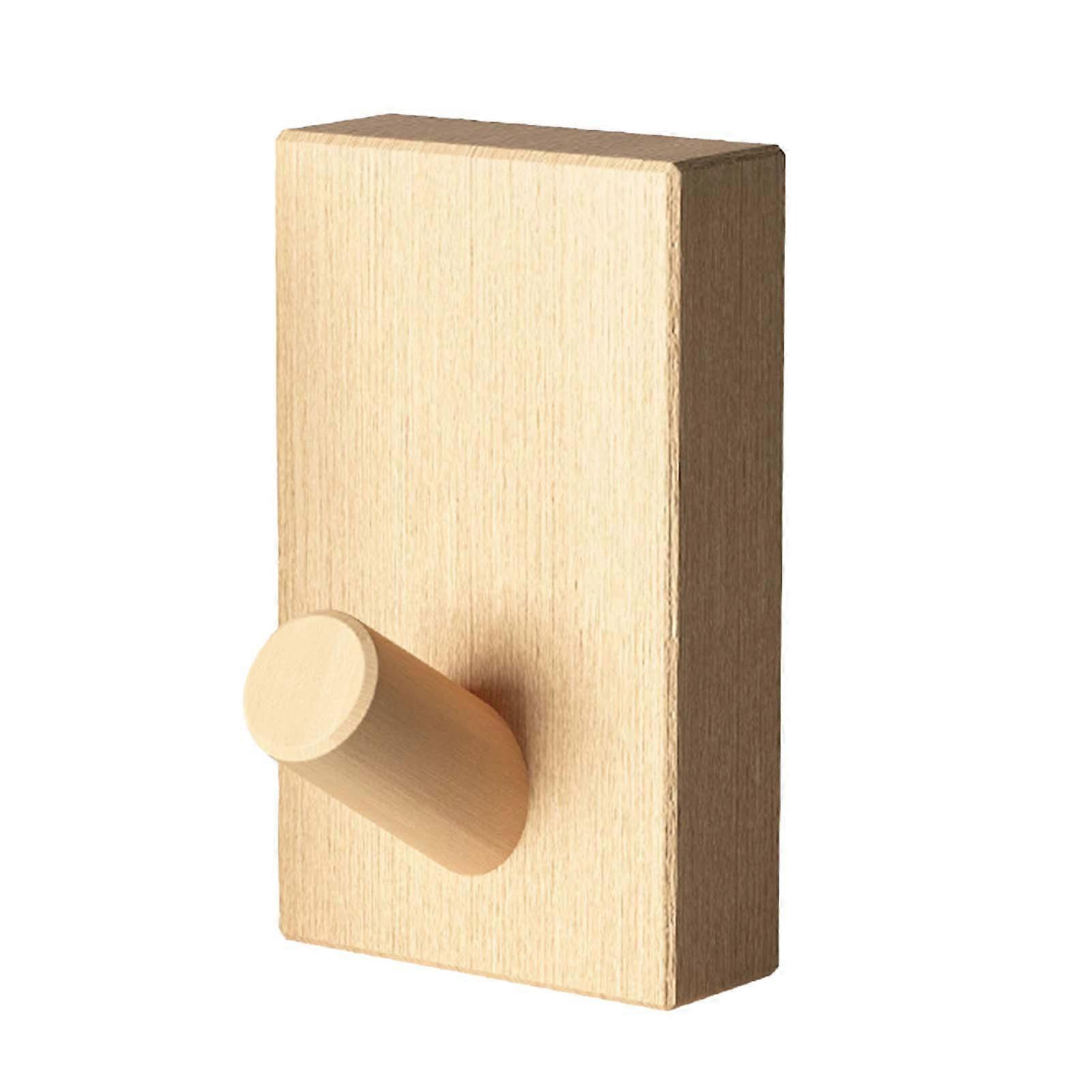 Wooden Wall Hook Heavy Duty Door Coat Hook Multifunctional Hat Hanger for Home