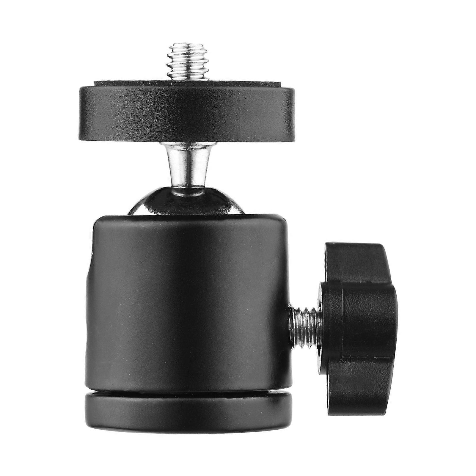 1pc Mini Swivel Ball Head Tripod Head 360 Degree Rotating Mount Base Adapter with Universal 1/4 Inch Screw Mounts for DSLR ILDC Camera DV Tripod Monop