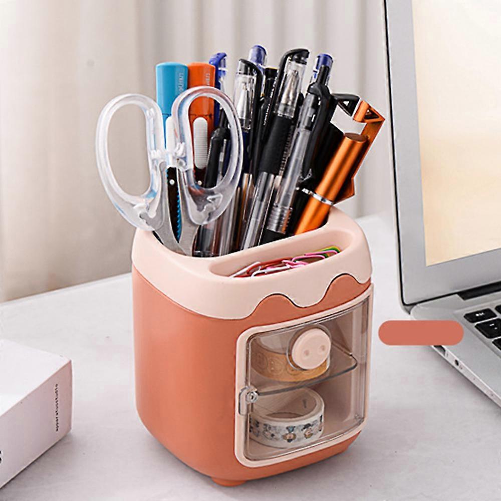 Multifunctional Cartoon Desktop Storage Box Large Capacity Divided Pen Holder