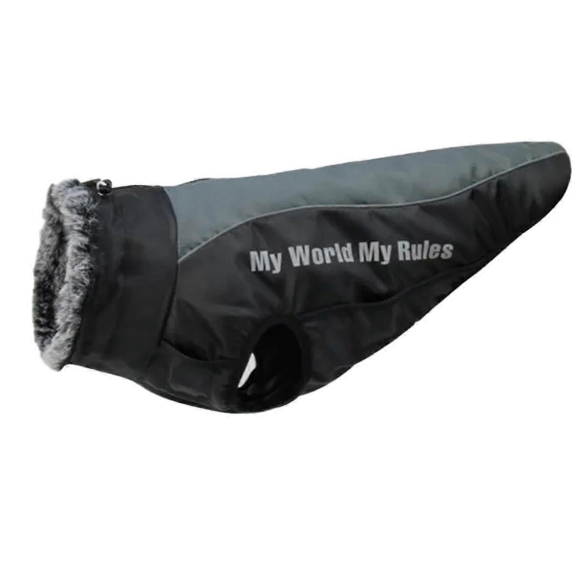 Waterproof Winter Clothes for Large Dogs Warm Fur Collar Clothes for Big Dog Jacket for Labrador Hu