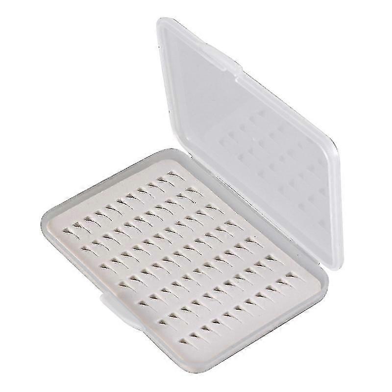 Medium Size Fishing Box Flies Case Waterproof Clear View Deep Slot Slit Storage Box(translucent-white)