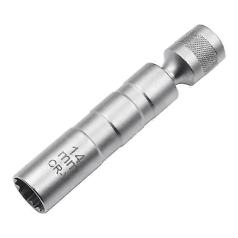 Yaju 14mm Thin Wall Magnetic Swivel Spark Plug Socket Drive Spark(1pcs,sliver)