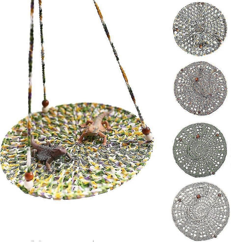 Reptile Hammock Swing Hanging Bed, Cute Lizard Swing Toy, Reptile Summer Bed For Bearded Dragon Leopard Gecko Lizard