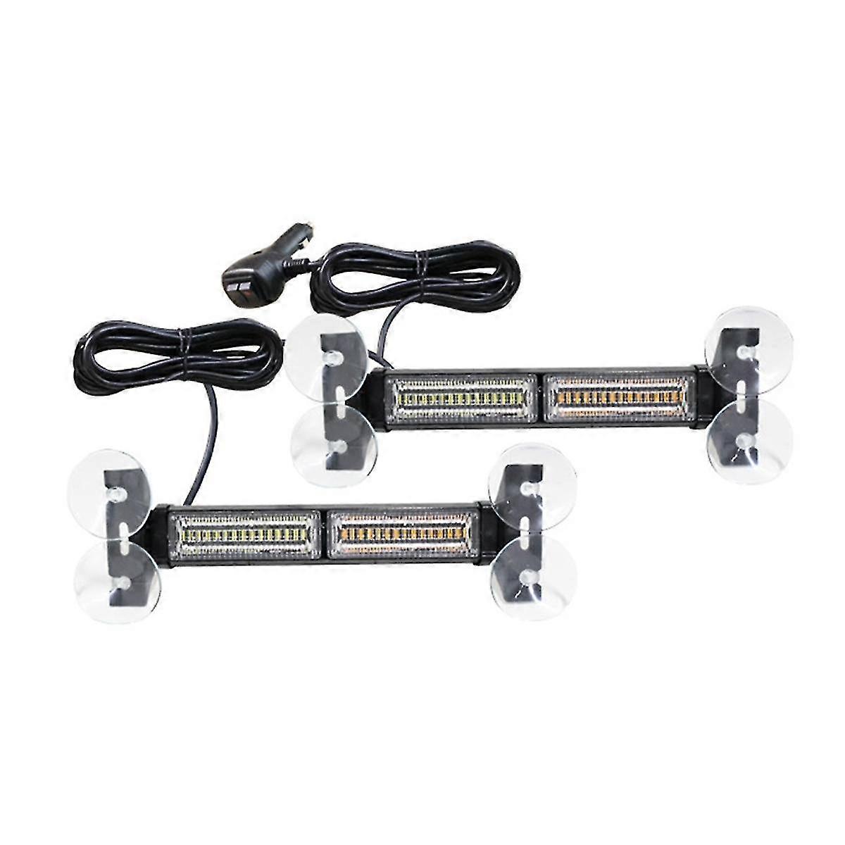 Emergency Strobe Traffic Advisory Light Bar, Dashboard Warning Flasher, Construction Vehicle Windshield Visor Light